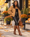 Curvy Caramel Luxe Jacket