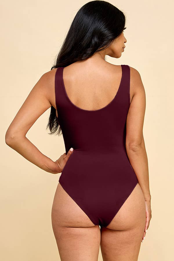 dRo Doubled Layered Scoop Tank Bodysuit