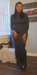 Turtleneck Midi Dress