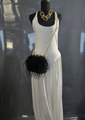 dRo White Basque Waist Jumpsuit
