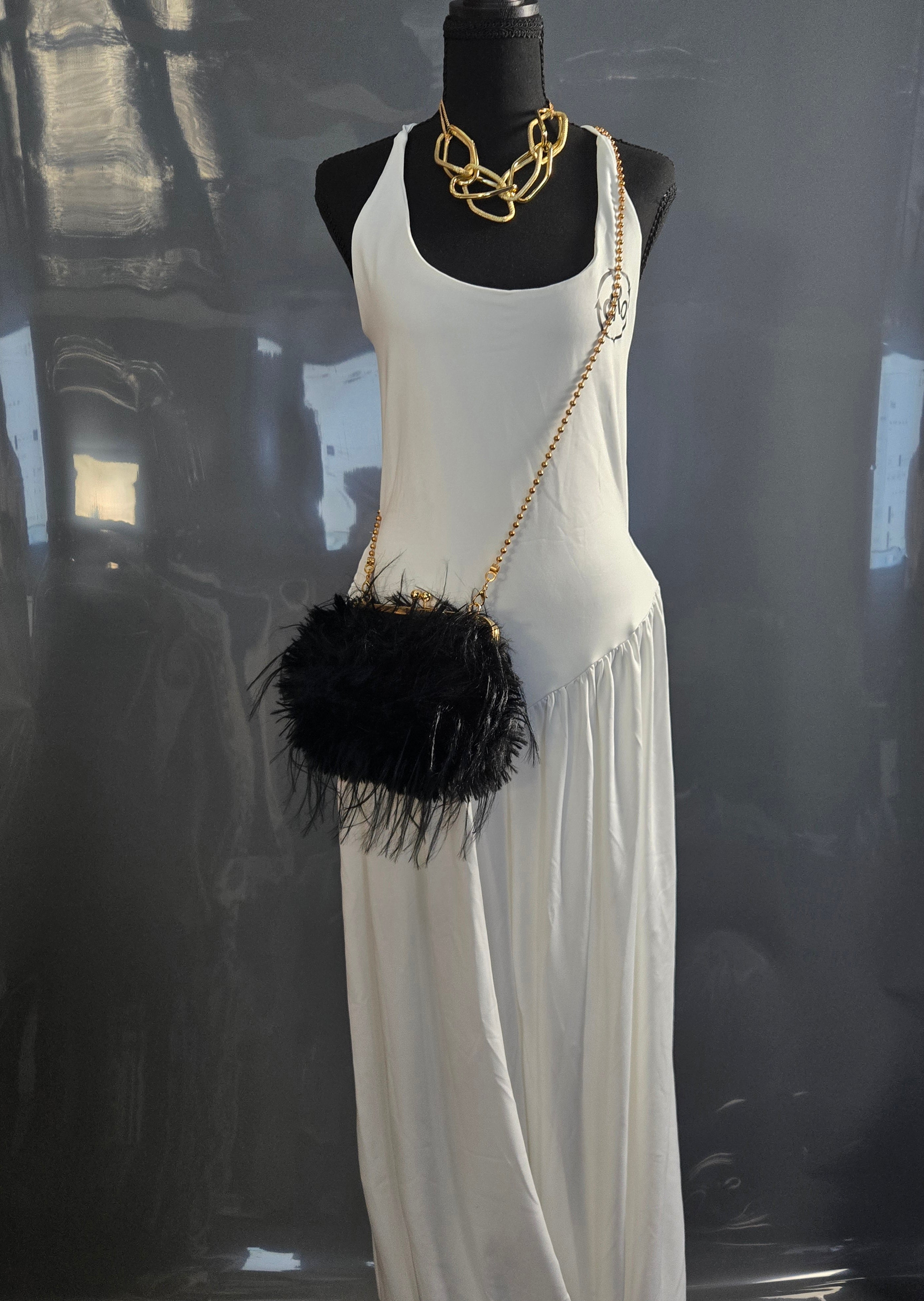 dRo White Basque Waist Jumpsuit