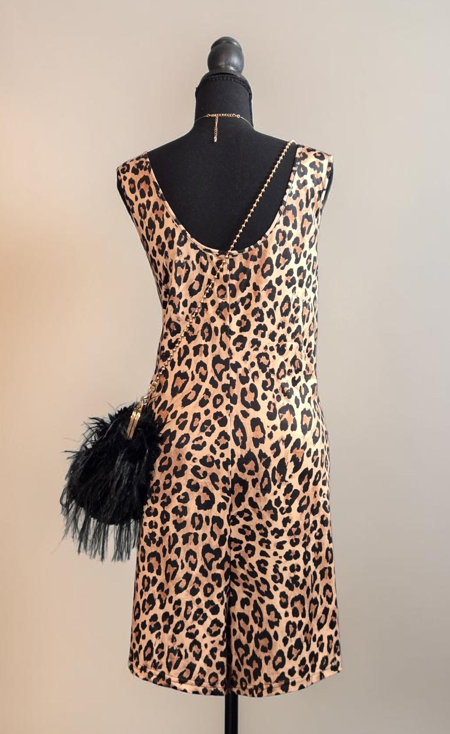 Curvy Fit Leopard Print Romper