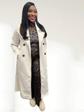 Leopard Print Round Neck Longsleeve Shirt and Pants Set