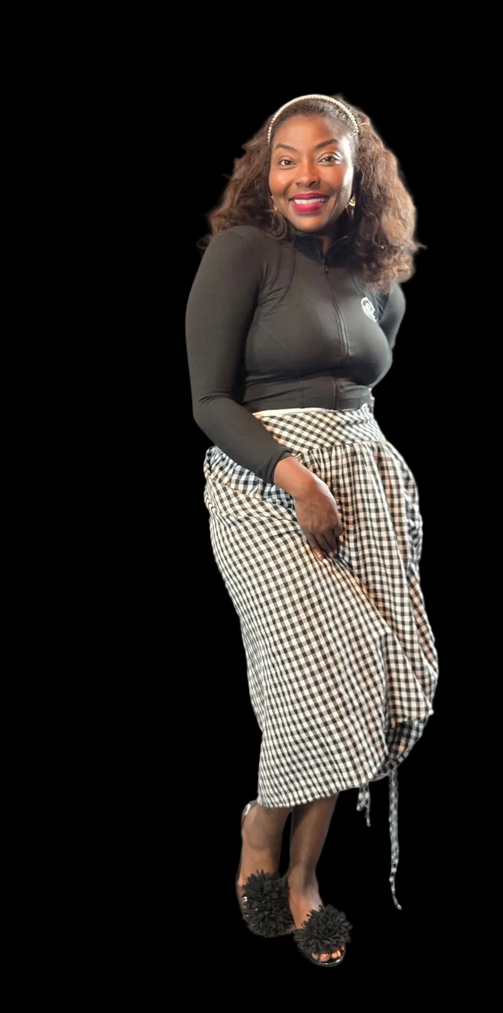 Gingham Maxi Skirt