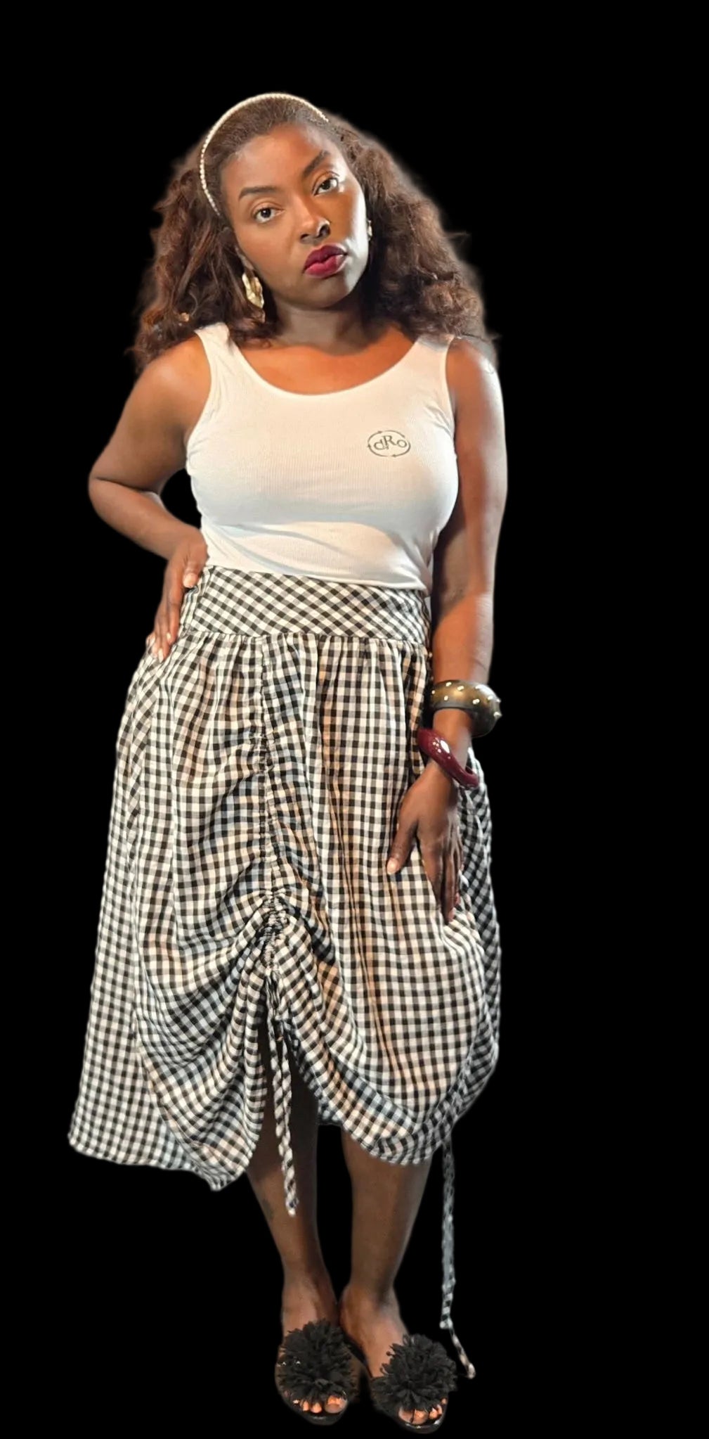 Gingham Maxi Skirt