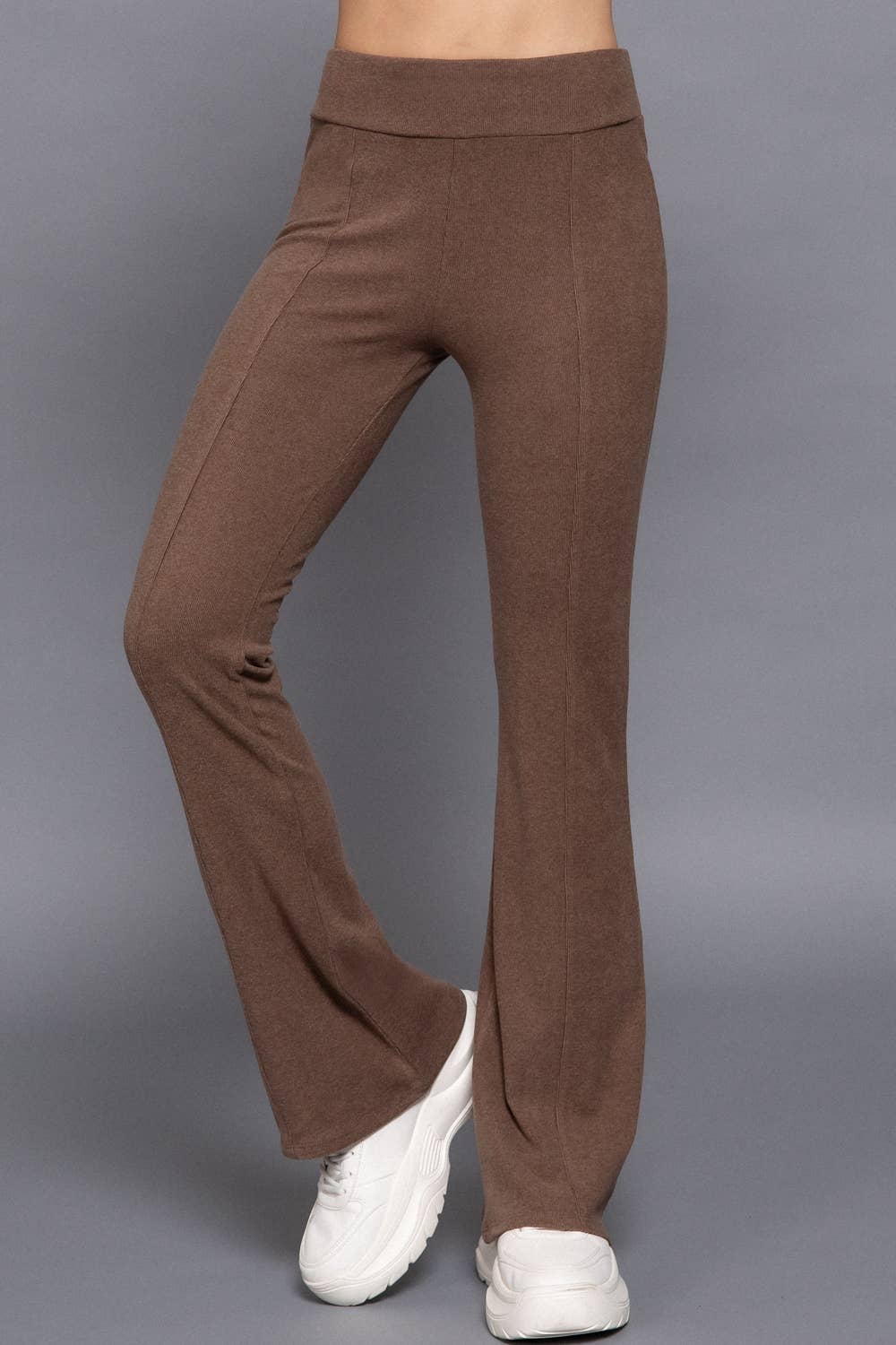 Semi Flare Brushed Knit Long Pants