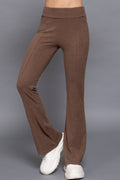 Semi Flare Brushed Knit Long Pants