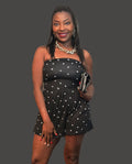 Heart Print Tube Romper