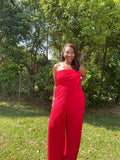 Crinkle Knit Tube Jumpsuit