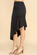 ASYMMETRIC RUFFLE SKIRT