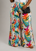 Curvy Tropical Wide Leg Pants