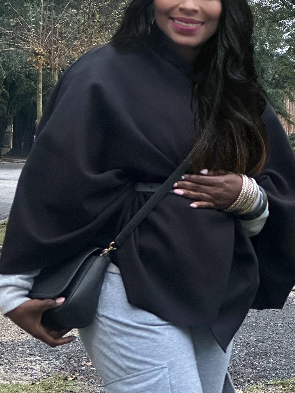 High Neck Tunic Cape
