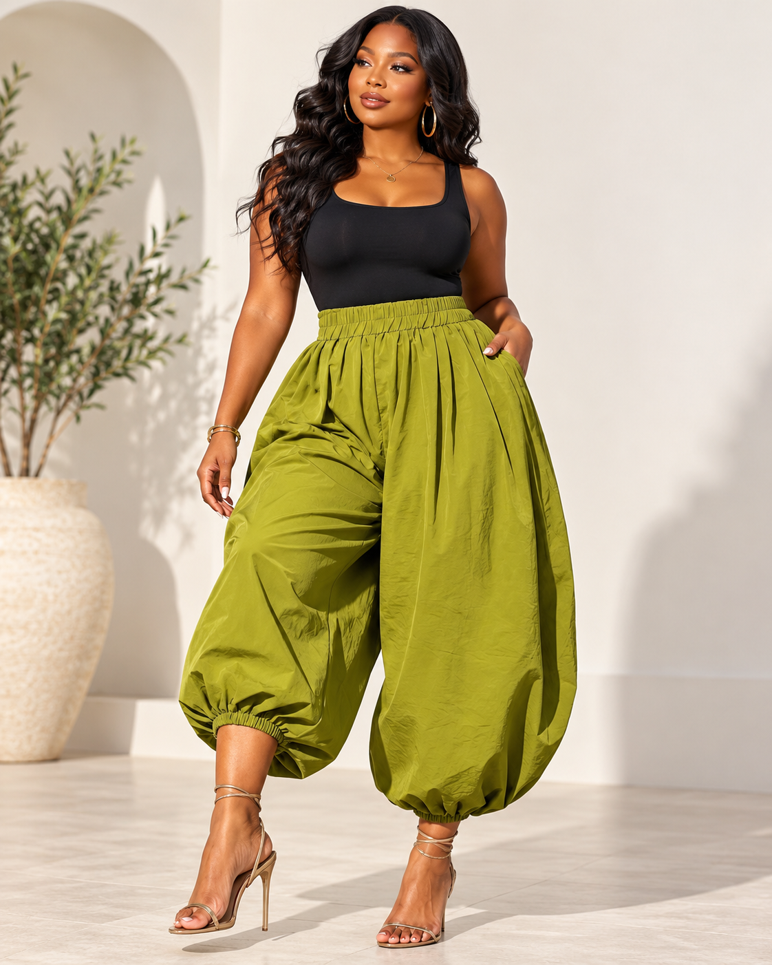 Lime Light Balloon Pants