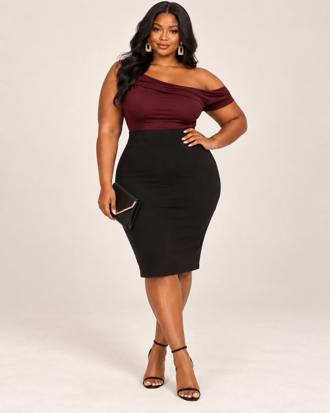 The Curvy Essential Midi Skirt