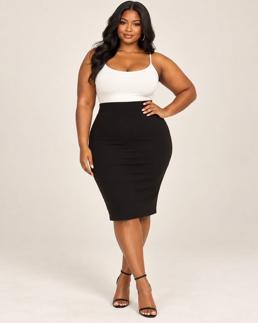 The Curvy Essential Midi Skirt