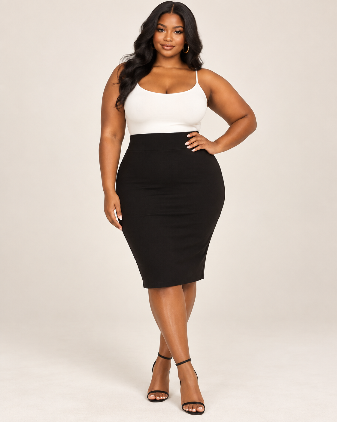 The Curvy Essential Midi Skirt