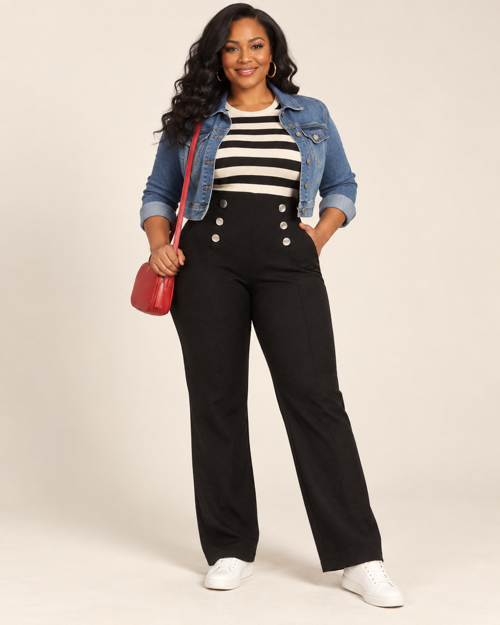 The Curvy Executive Edge Button Pants