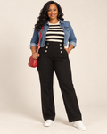 The Curvy Executive Edge Button Pants