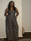 Wavy Black and Grey Jumpsuit