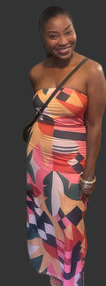 Geometric Maxi Tube Dress