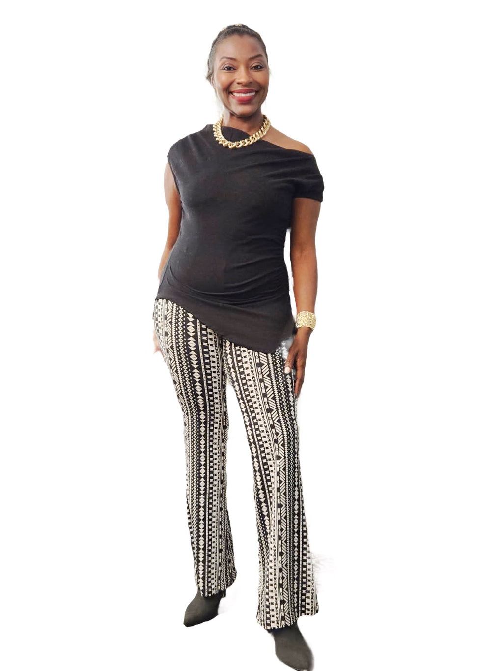 Short Sleeve Off The Shoulder Ruched Asymmetric Hem Knit Top