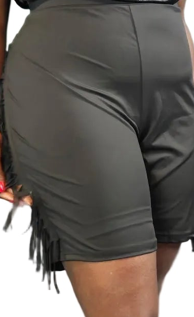 Side-Fringed Shorts