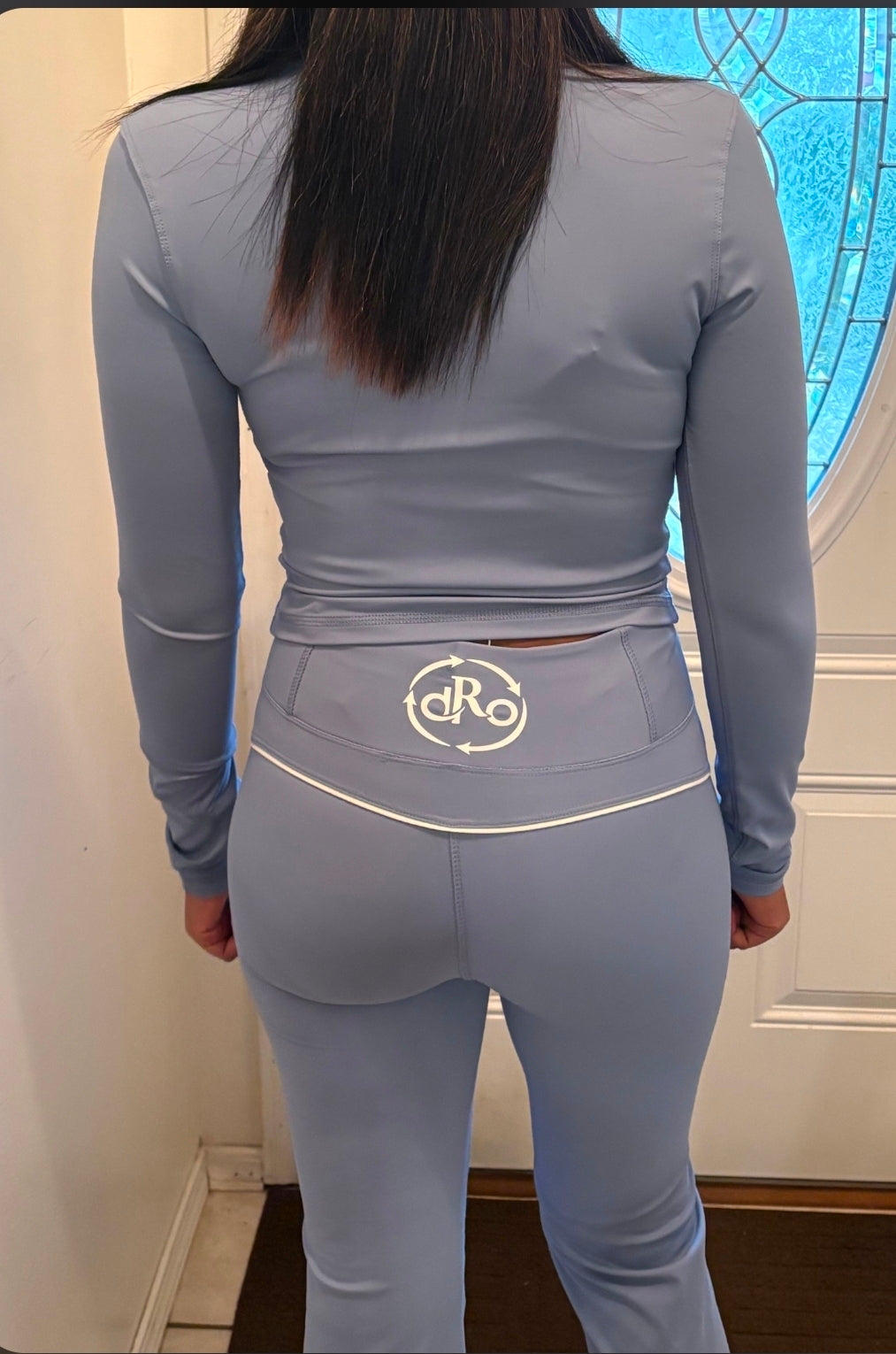 dRo Long Sleeve Piping Detail Active Wear Jacket and Pants Set