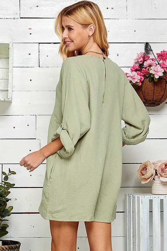 Casual Women's Three Quarter Sleeve Romper