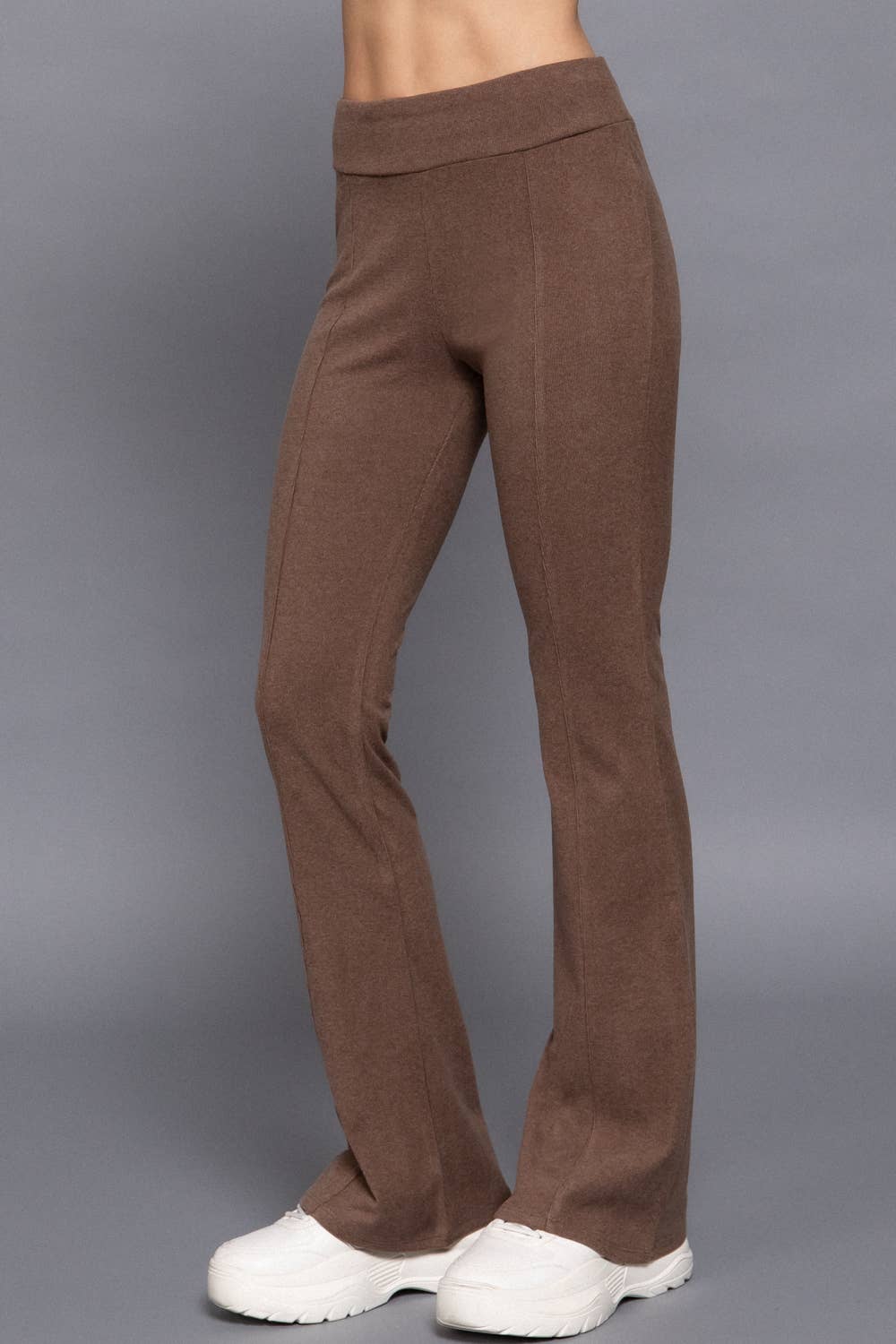 Semi Flare Brushed Knit Long Pants