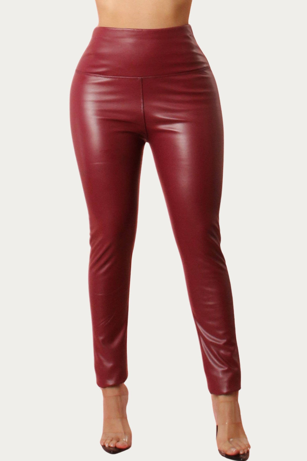 Merlot Luxe Faux Leather Leggings